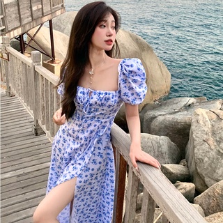 Đầm maxi đi biển xẻ tà Hàn Quốc Daily Accessories Freesize