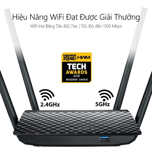 Bộ Phát Wifi Asus RT-AC1300UHP Băng Tần Kép AC1300 - Hàng Chính Hãng | BigBuy360 - bigbuy360.vn