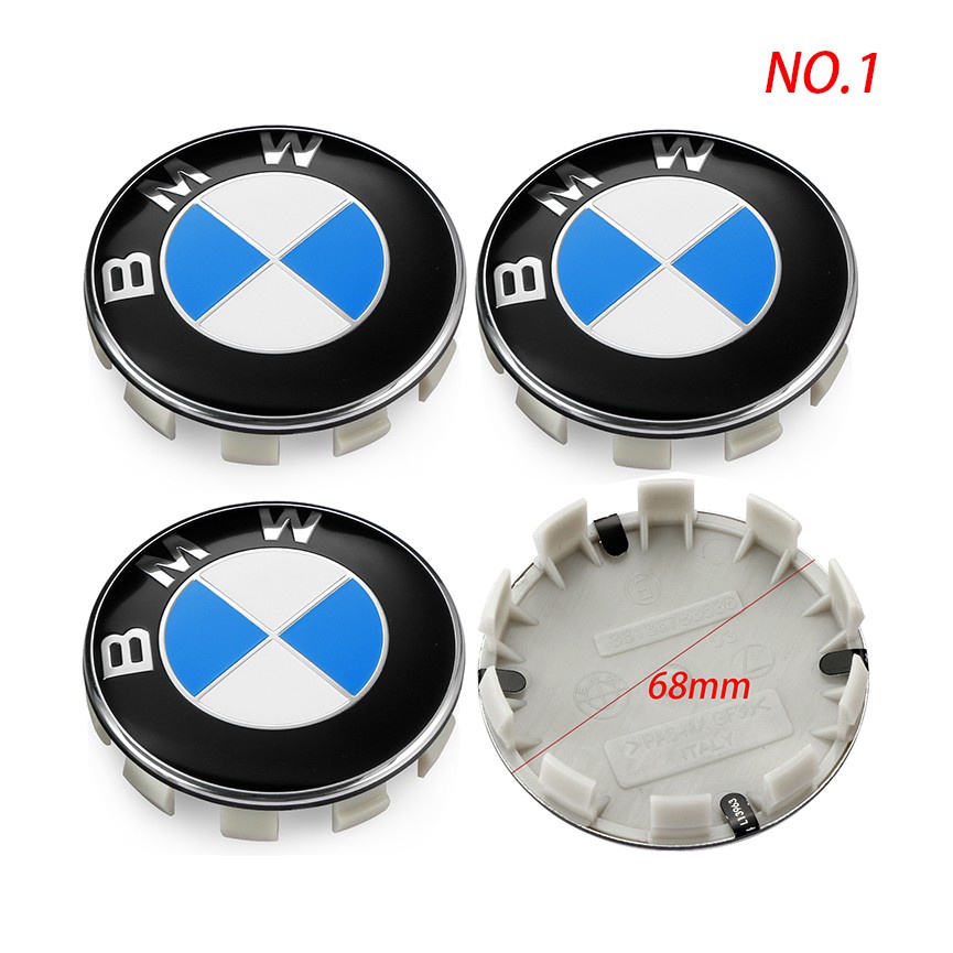 Set 4 Nắp Đậy Trục Bánh Xe Hơi 56mm 60mm 68mm Chuyên Dụng Cho BMW X1 X3 X5 X6 1 2 5 7 Series