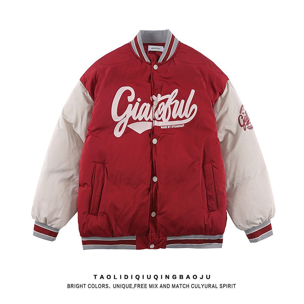 Plus Áo Khoác Bóng Chày Bằng Cotton Dày Dặn Dáng Rộng Thời Trang Mùa Thu 2022 Dành Cho Nữ