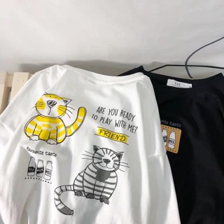 Áo Thun 2 Con Mèo (unisex)