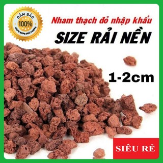 Nham thạch đỏ size rải nền 100g- vật liệu lọc