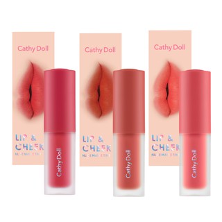 Son kem và má hồng Cathy Doll Lip & Cheek Nude Matte Tint 3.5g