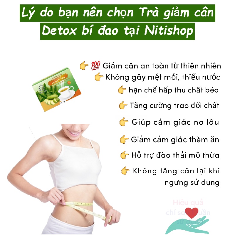 Trà giảm cân bí đao detox NiTishop bí đao giảm cân nhanh Thiên Long