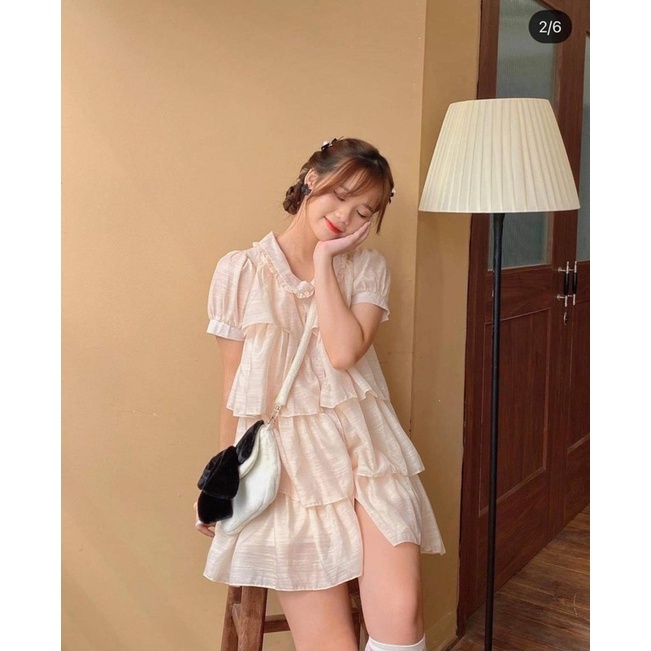 ÁO BABYDOLL TIỂU THƯ DÁNG GIẤU QUẦN (video/sẵn)