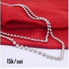 Dây chuyền bi inox D01 cỡ 2mm - 60cm dài tròng đầu không đen không rỉ vĩnh viễn.