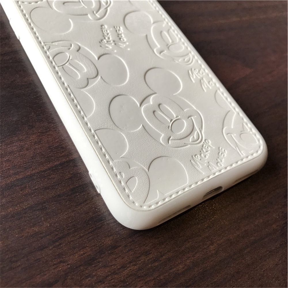 Vỏ PU bằng da mềm Cartoon Brand Disney Mickey Minnie  3D PU Leather +TPU Shockproof phone case iPhone 11 Pro Max 7 8 6 6S Plus XS Max X XR Cover Casing