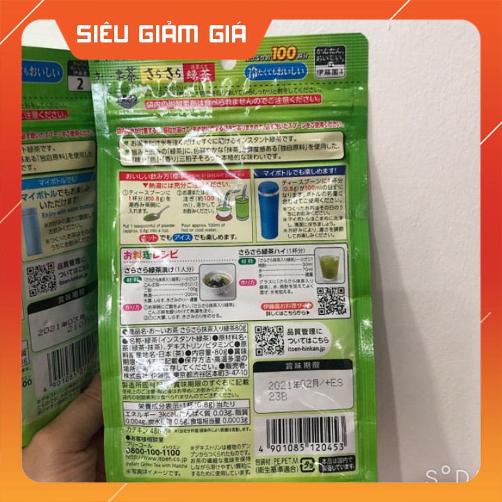 Túi đựng bột Trà xanh nguyên chất Nhật bản