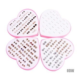 Set 36 Đôi Bông Tai Hoa Đính Đá Thời Trang Cho Nữ