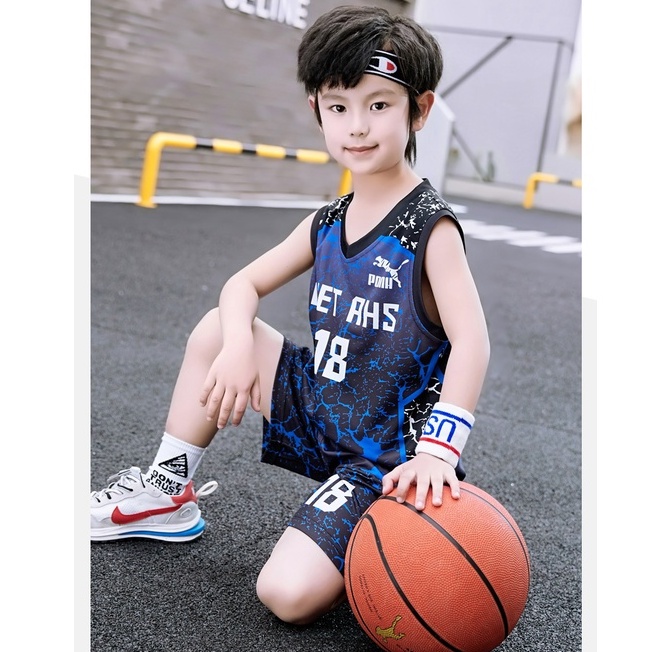 Sale !!! Bộ Ba Lỗ Hàng Bóng Rổ RICH KIDS Thông Hơi Cho Bé (10-48kg)