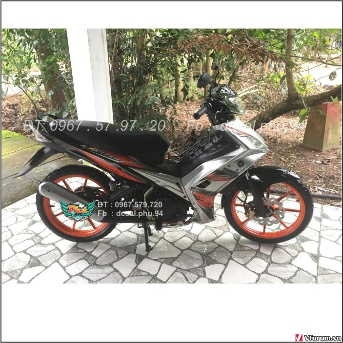 Tem Exciter 13 2010 Bạc đen phối cam (C)