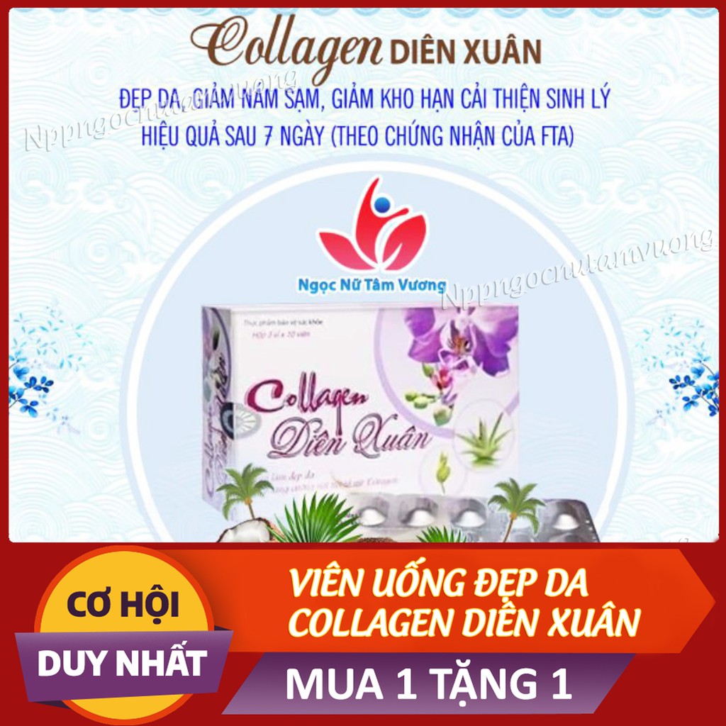 Viên uống đẹp da 🔸CHẤT LƯỢNG TỐT NHẤT🔸 viên tái tạo da Collagen Diên Xuân Cung cấp độ ẩm, giúp da luôn mềm mịn- loại 1 | BigBuy360 - bigbuy360.vn