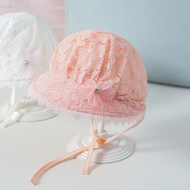 Mũ Ren Mềm Thoáng Khí Kiểu Công Chúa Cho Bé Gái