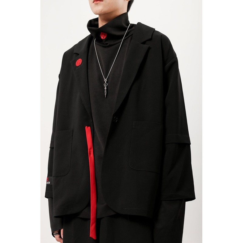 MARU BLAZER - BLACK (Áo Vest thêu logo zunezx) | BigBuy360 - bigbuy360.vn