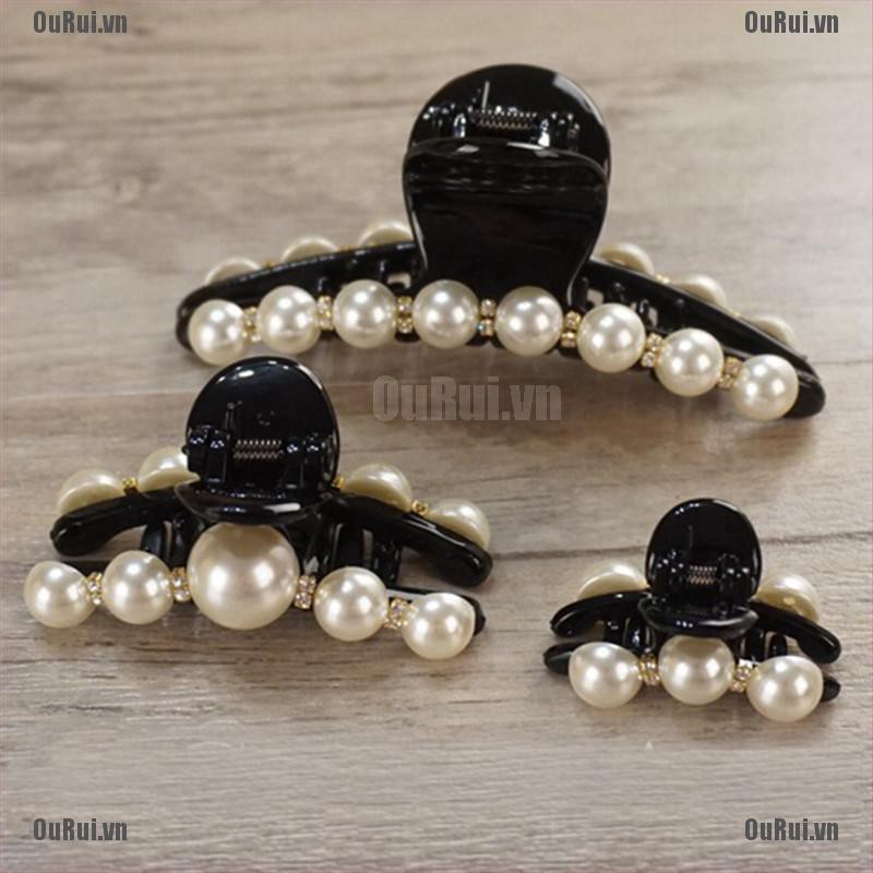 (FCC) Kẹp Tóc Giả Đính Ngọc Trai Phong Cách Hàn Quốc Cho Nữ