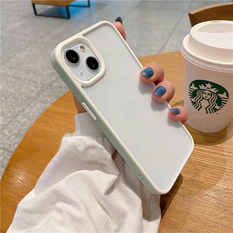 Ốp điện thoại cứng trong suốt chống sốc và rơi cho compatible for iPhone14  13 Pro Max 12 11 Pro Max XR XS Max