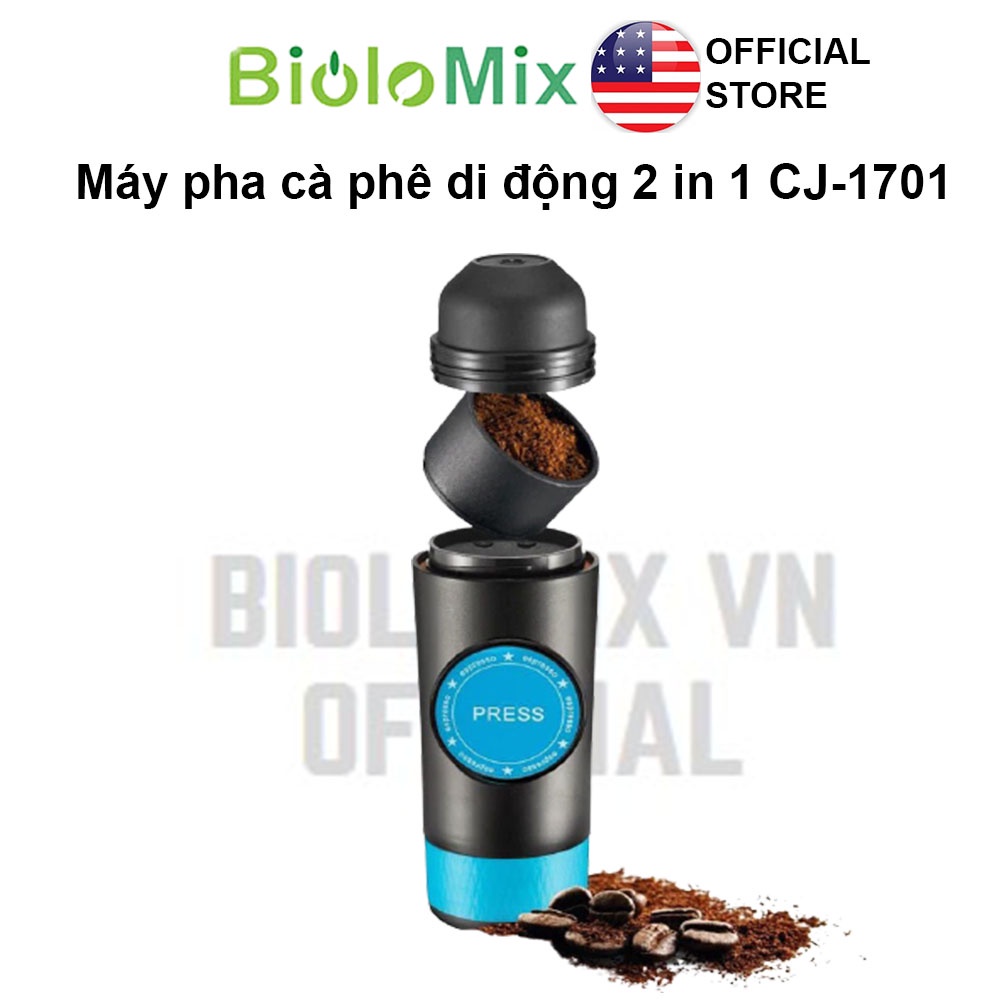 [BioloMix Brand] Máy pha cà phê di động 2 trong 1 Capsule & Ground Mini Espresso Chiết xuất nóng và lạnh