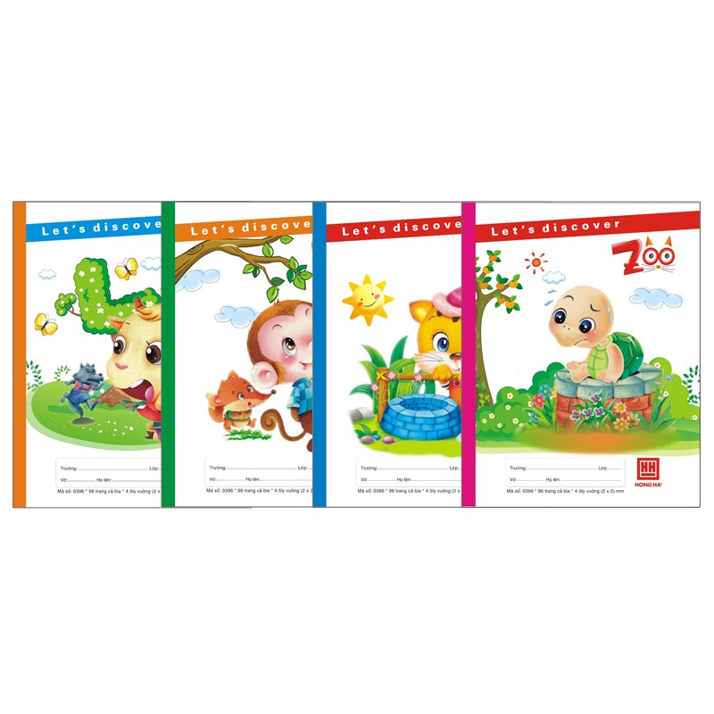 Vở 4 ô ly 96 trang Class Zoo 0396