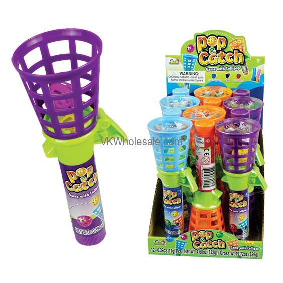 ( Bán sỉ ) Lốc 12c Kẹo mút Kidsmania Pop & Catch 11gr