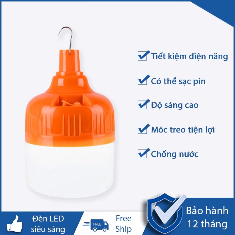 ⚡ BÓNG ĐÈN LED TÍCH ĐIỆN ĐA NĂNG ⚡ SIÊU SÁNG - SIÊU TRÂU - SIÊU TIẾT KIỆM ĐIỆN, SẠC USB