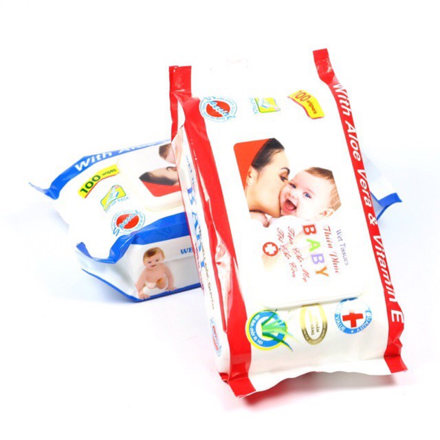 Combo 3 gói khăn giấy ướt 100 miếng baby thiên phúc GDA106