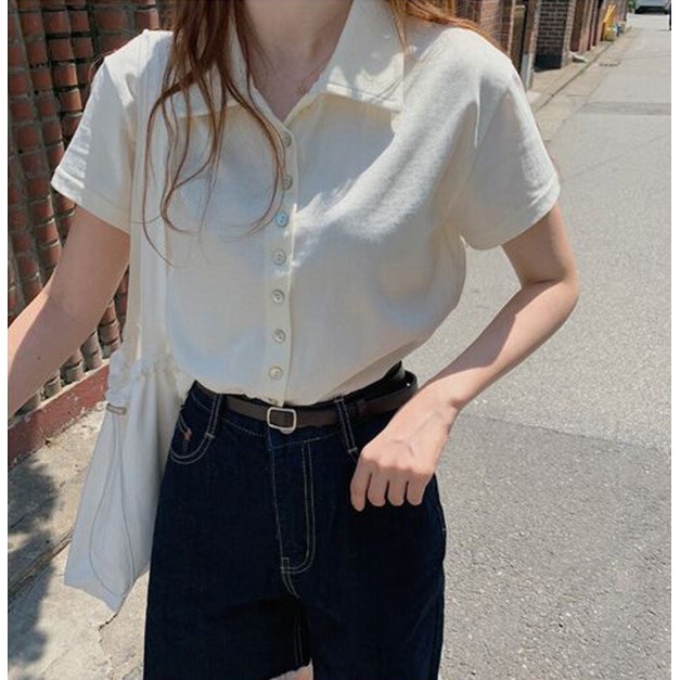 Áo Thun Cổ Bẻ Ngắn Tay Thời Trang Sành Điệu 43973