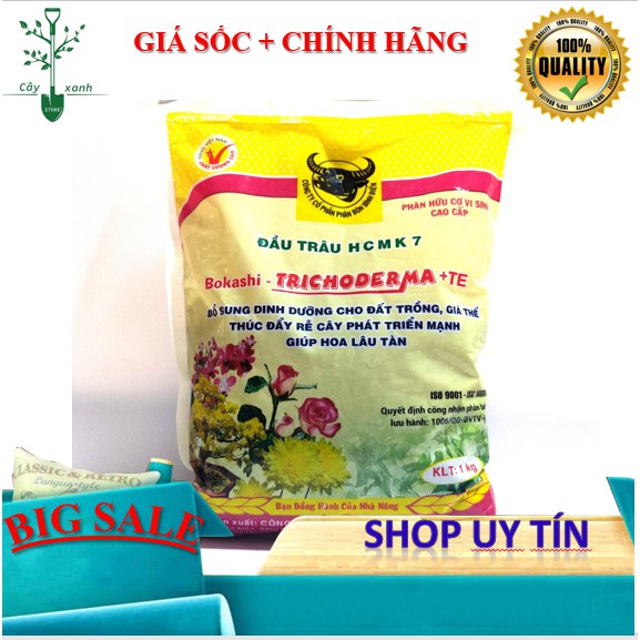 Phân Hữu Cơ Vi Sinh Trichoderma + TE Đầu Trâu HCMK7 1Kg