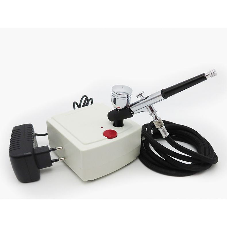 Trọn bộ súng phun sơn Airbrush HD 130 kèm máy nén khí mini