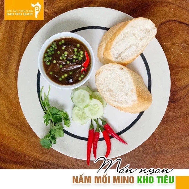 Nấm mối đen kho tiêu Mino (150g) - Đặc sản đảo Phú Quốc