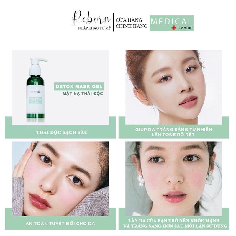Mặt nạ mask DETOX REBORN Mặt nạ thải độc 100ml
