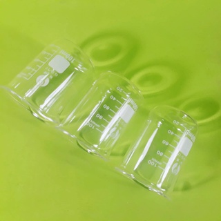 Cốc chịu nhiệt thủy tinh chia vạch - cốc thấp thành các cỡ 5ml-5000ml