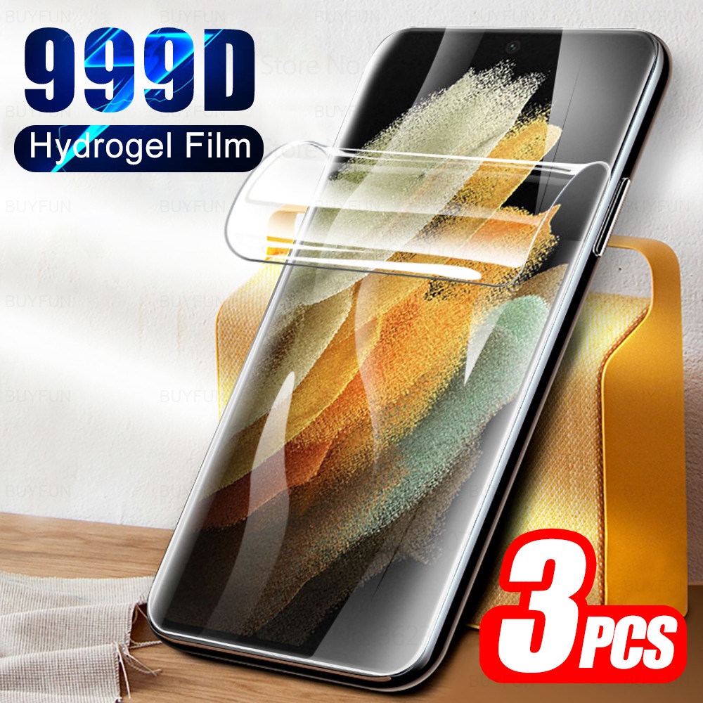 Set 3 miếng dán hydrogel bảo vệ màn hình cho Samsung Galaxy S21 Ultra S20 FE S10 S8 S9 Plus Note 20 10 Lite S 21
