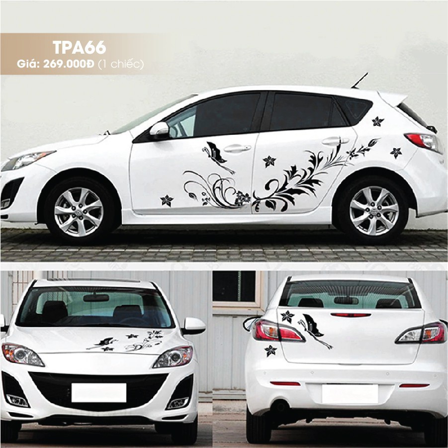 Đề can họa tiết hoa văn ôtô, xe hơi cao cấp
