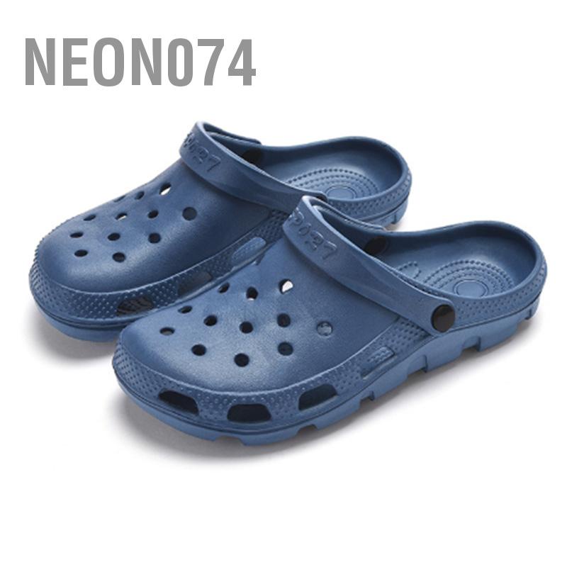Dép sục cross quai ngang - Giày làm vườn thoáng khí Người lớn trên bãi biển cổ điển Dép đi trong nhà Unisex - Neon074