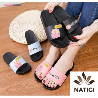 Dép lê quai ngang nữ thời trang PIGGY đáng yêu đi trong nhà, văn phòng, siêu nhẹ, chống trơn DNU11