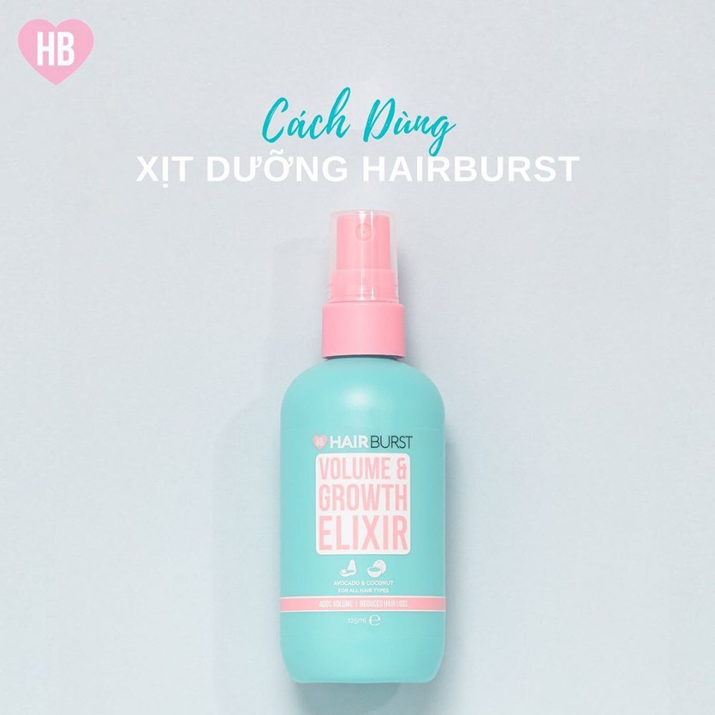 Xịt phồng tóc HAIRBURST VOLUME &amp; GROWTH ELIXIR