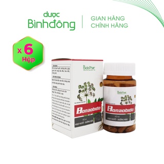 Combo 6 hộp BONAOBIDO Dược Bình Đông - Giúp bổ não, hoạt huyết dưỡng não, giảm rối loạn tiền đình, đau đầu - hộp 60 viên