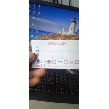 Phiếu ghi mã vận đơn  có lớp keo in theo yêu cầu