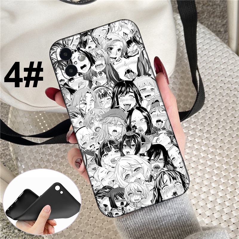 Ốp điện thoại silicon mềm hình Ahegao cho iPhone 7 8 78+ 6+ 6S+ XR XS Max 5 5s