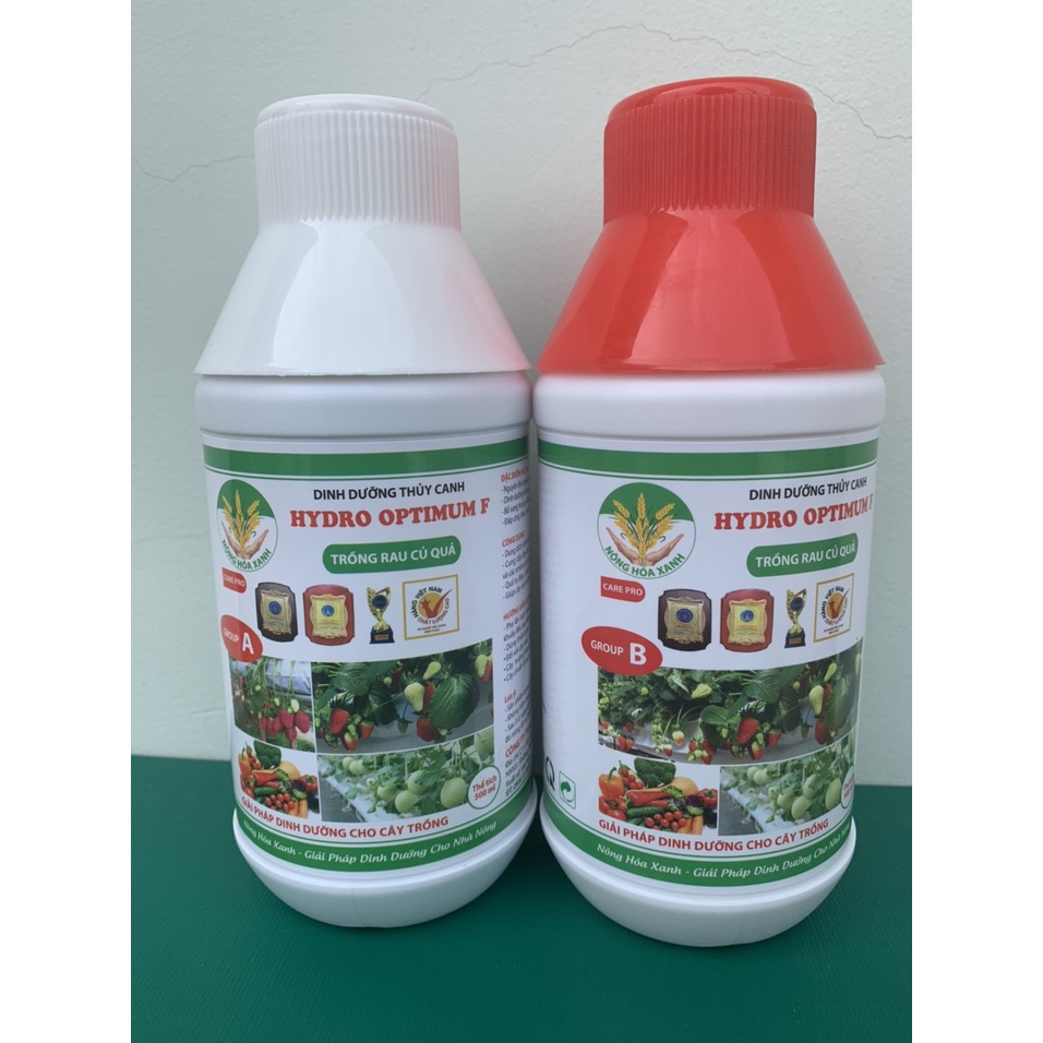 Dung Dịch Thủy Canh Rau Ăn Củ Quả HYDRO OPTIMUM F – Bộ 2 Chai 500mL