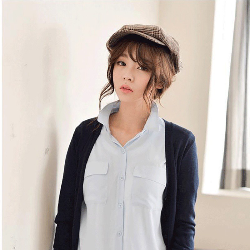 Mũ chất liệu cotton phong cách Newsboy thời trang