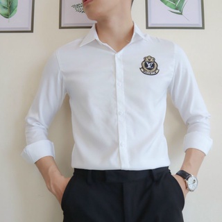 [Hot]_Áo sơ mi nam dài tay soái ca in thêu LV hàng cao cấp