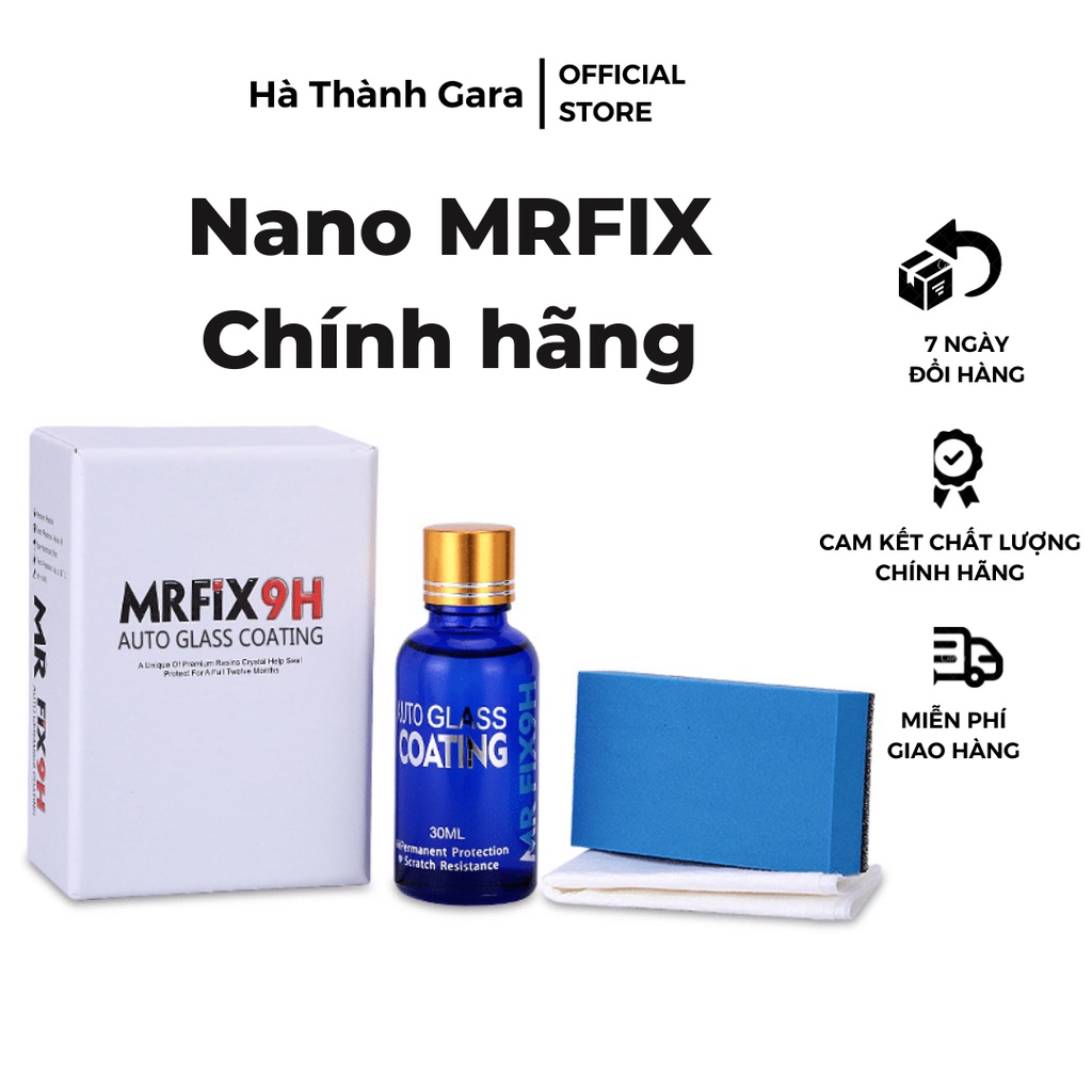 Dung dịch phủ Nano Ceramic ô tô chính hãng MR FIX 9H, Nano chống bám nước bụi bẩn, chống đọng nước, Auto Ceramic Coating