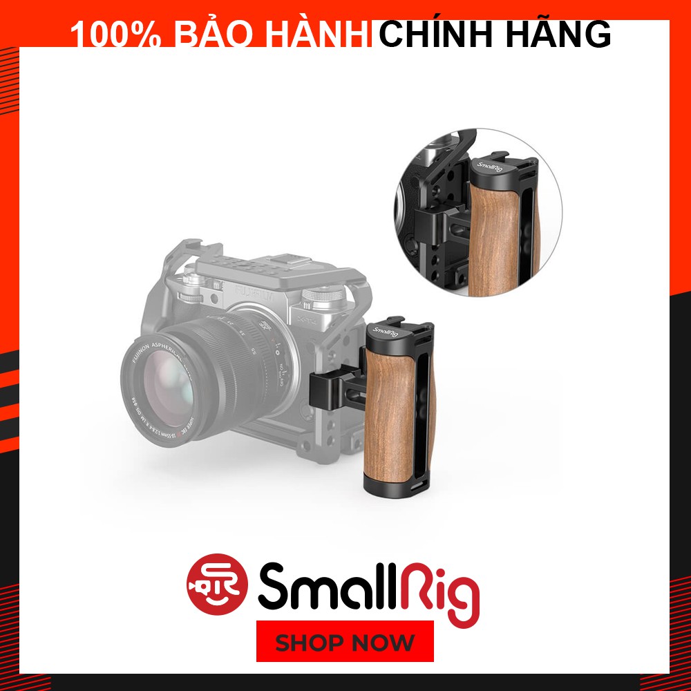 Đế SMALLRIG WOODEN NATO SIDE HANDLE （WITH QUICK RELEASE NATO RAIL）2978 (NRUJ1 )