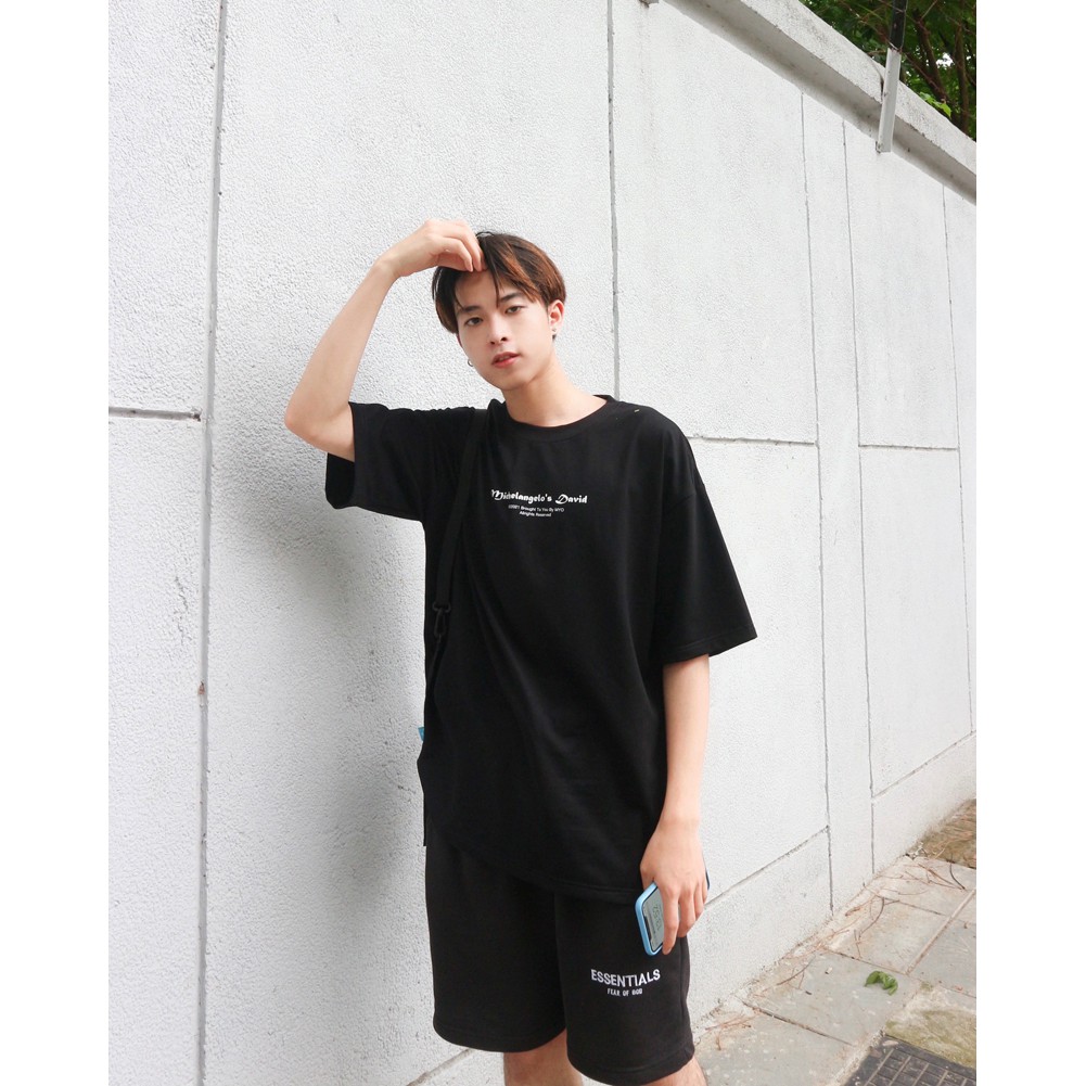 Áo Phông Nam Cao Cấp MYO Vải Cotton In Hình Michelangelo's David