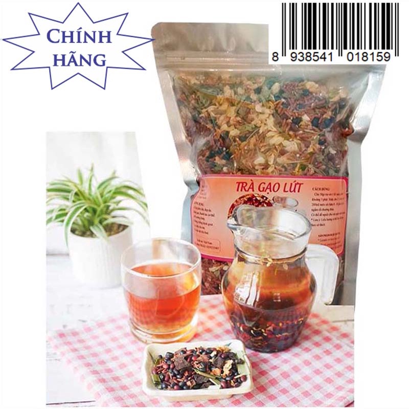 1KG Trà gạo lứt (+ đỗ đen, lá sen, hoa nhài, cỏ ngọt) - Giảm cân, mát gan, lợi sữa, thanh lọc cơ thể)