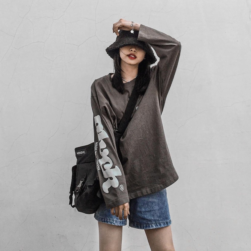 [Mã SKAMCLU7 giảm 10% Tối Đa 50K đơn 0Đ] Áo thun tay dài BLVCK Poplogo - Màu nâu | BigBuy360 - bigbuy360.vn