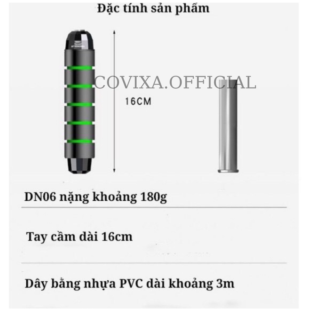 Dây nhảy giảm cân tập thể dục tại nhà, dây nhảy lõi thép Covixa22.official