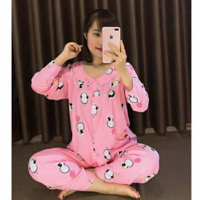 Bộ lanh lụa sau sinh dài tay hàng siêu mát giá hạt rẻ đủ sz xl và xxl