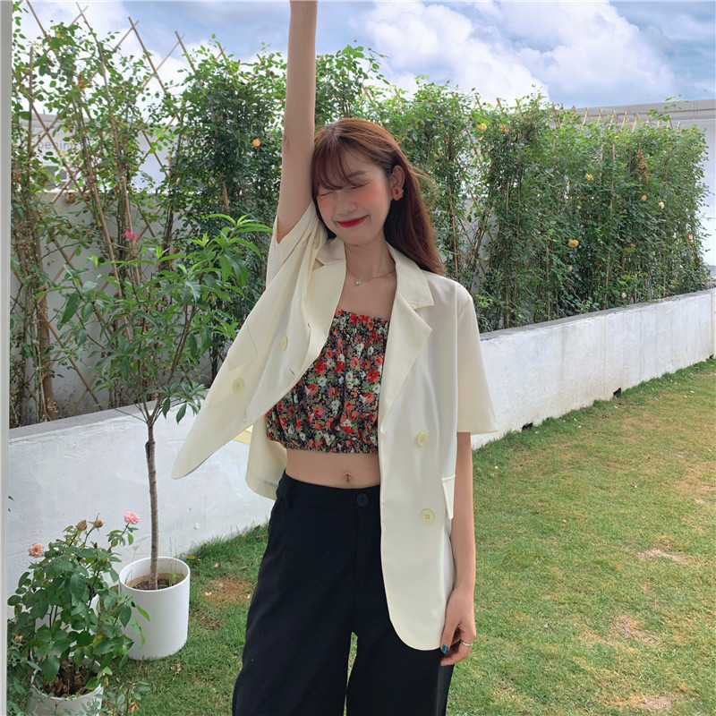 Áo blazer tay ngắn thời trang Hàn Quốc dễ phối đồ | BigBuy360 - bigbuy360.vn